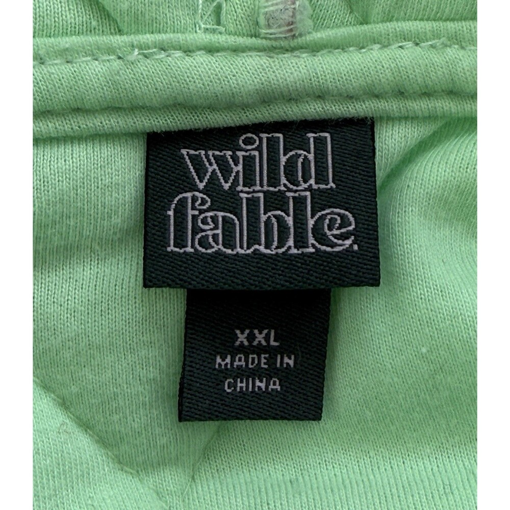 Women’s Mint Green Pink‎ Floral Quilted Hooded Jacket Candycore Whimsical XXL - Picture 5 of 9